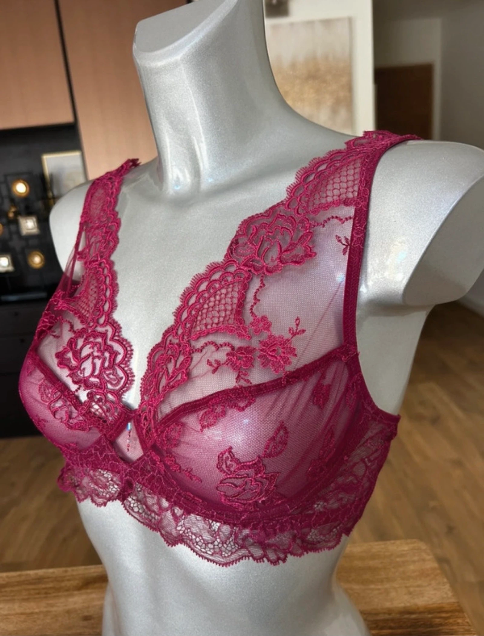 Lise Charmel Prune bra - Calais lace - 90D · Size L · New without tag · Purple – photo 2